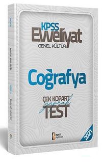 2021 Evveliyat KPSS Genel Kültür Coğrafya Çek Kopar Yaprak Test 
