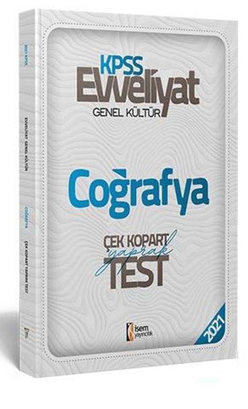 2021 Evveliyat KPSS Genel Kültür Coğrafya Çek Kopar Yaprak Test 