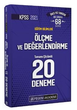 2021 KPSS Eğitim Bilimleri Ölçme ve Değerlendirme Tamamı Çözümlü 20 Deneme