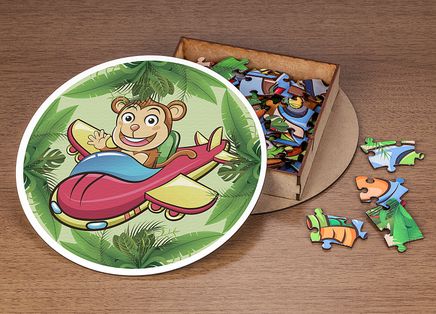 LAVA Puzzle - Hayvanlar Dünyası Taşıtlar - Maymun (LV009-L)