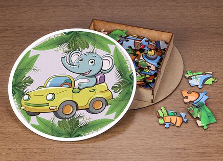 LAVA Puzzle - Hayvanlar Dünyası Taşıtlar - Fil (LV005-L)