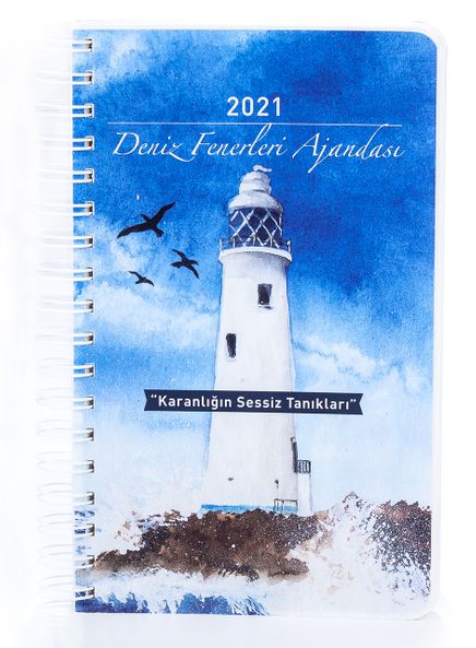 2021 Deniz Fenerleri Ajandası - Renkli Spiralli (Büyük Boy)