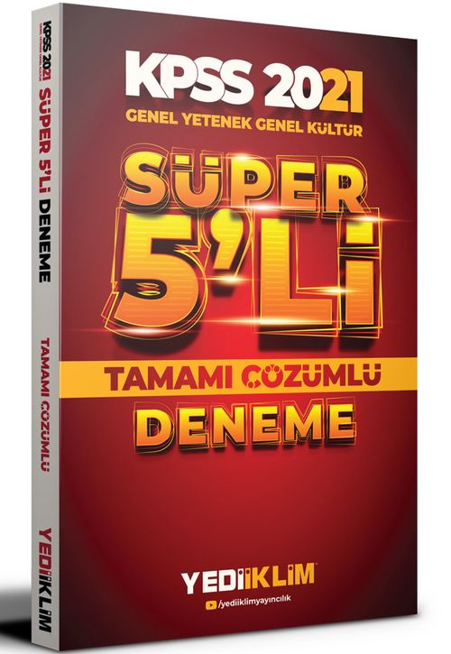 2021 KPSS Genel Yetenek Genel Kültür Tamamı Çözümlü Süper 5'li Deneme