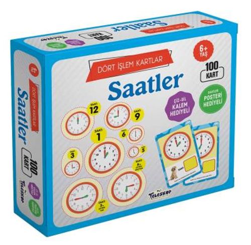 Dört İşlem Kartlar - Saatler (6+ Yaş)
