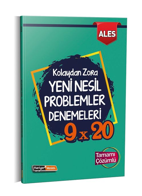 2021 ALES Kolaydan Zora 9x20 Yeni Nesil Çözümlü Problemler Denemeleri 