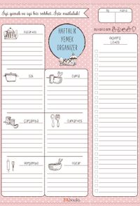 Haftalık Yemek Organizer Bloknot