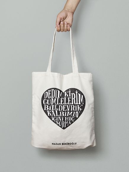 Timaş Bez Çanta (Dedim ki Cümlelerim Bile Devrik Kalbimin İçini Hiç Sorma - Nazan Bekiroğlu)