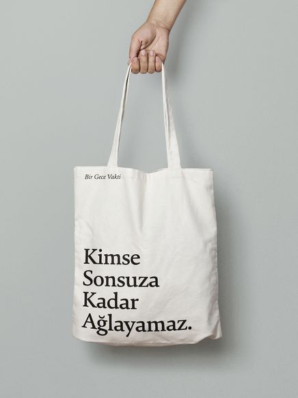 Timaş Bez Çanta (Kimse Sonsuza Kadar Ağlayamaz - Bir Gece Vakti)