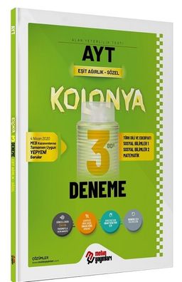AYT Kolonya Eşit Ağırlık-Sözel 3 Deneme 