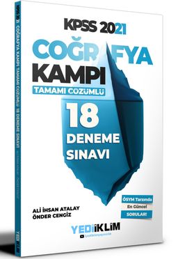 2021 KPSS Coğrafya Kampı Tamamı Çözümlü 18 Deneme Sınavı