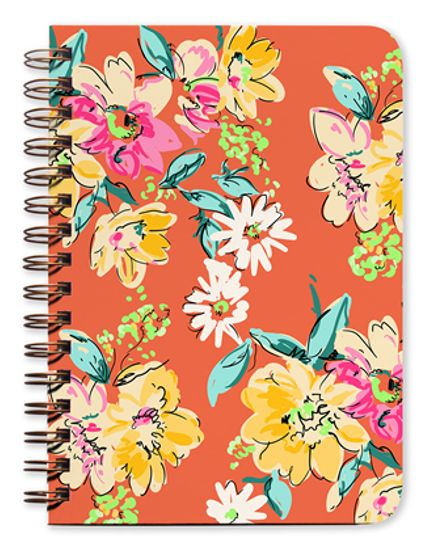 Orange Floral Undated Planner