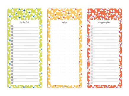 Papatya 3’lü Bloknot Seti (To-Do List, Shopping List - Notes)