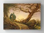 Full Frame Rulo Kanvas - Caspar David Friedrich - Two Men Contemplating the Moon (FF-KT023)