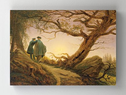 Full Frame Rulo Kanvas - Caspar David Friedrich - Two Men Contemplating the Moon (FF-KT023)