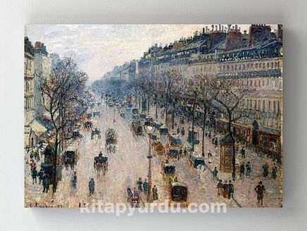 Full Frame Rulo Kanvas - Camille Pissarro - The Boulevard Montmartre on a Winter Morning (FF-KT022)