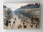 Full Frame Rulo Kanvas - Camille Pissarro - The Boulevard Montmartre on a Winter Morning (FF-KT022)