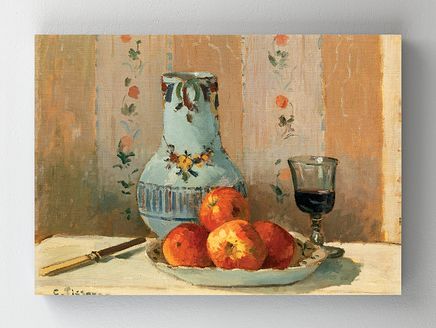 Full Frame Rulo Kanvas - Camille Pissarro - Still Life with Apples and Pitcher (FF-KT020)