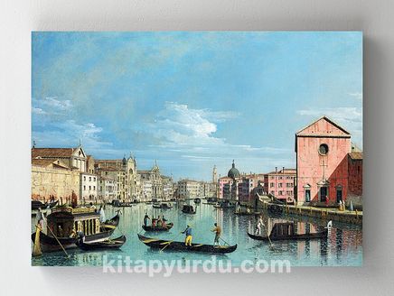 Full Frame Rulo Kanvas - Bernardo Bellotto - Venice- The Grand Canal facing Santa Croce (FF-KT017)