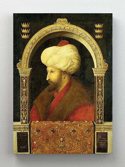 Full Frame Rulo Kanvas - Attributed to Gentile Bellini - The Sultan Mehmet II (FF-KT015)