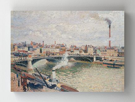 Full Frame Rulo Kanvas - Camille Pissarro - Morning, An Overcast Day, Rouen (FF-KT012)