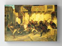 Full Frame Rulo Kanvas - Alexandre-Gabriel Decamps - The Turkish Patrol (FF-KT010)