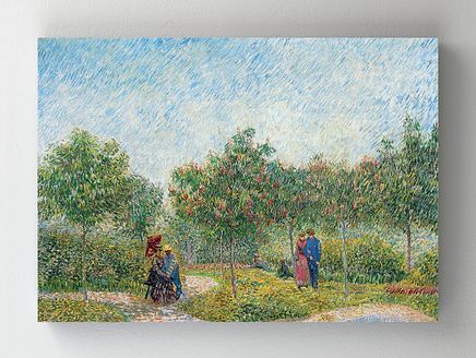 Full Frame Rulo Kanvas - Vincent Van Gogh - Garden With Courting Couples (FF-KT004)