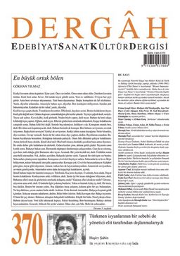 Dergah Edebiyat Sanat Kültür Dergisi Sayı:370 Aralık 2020