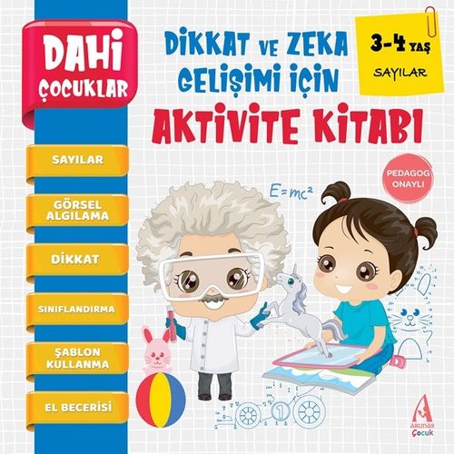 Dahi Çocuklar Aktivite Kitabı 3-4 Yaş / Sayılar