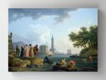 Full Frame Rulo Kanvas - Claude-Joseph Vernet - A Sea-Shore (FF-KT039)