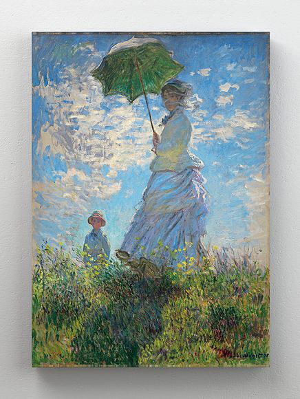 Full Frame Rulo Kanvas - Claude Monet - Woman with a Parasol (1875) Madame Monet and Her Son (FF-KT036)