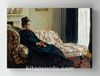 Full Frame Rulo Kanvas - Claude Monet - Meditation, Mrs. Monet Sitting on a Sofa (FF-KT032)