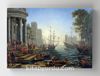 Full Frame Rulo Kanvas - Claude Lorrain - Seaport with the Embarkation of Saint Ursula (FF-KT029)