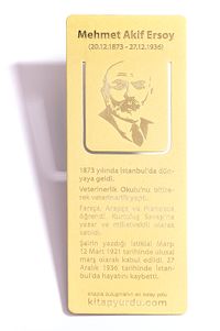 Kıskaçlı Pirinç Kitap Ayracı (Mehmet Akif Ersoy)