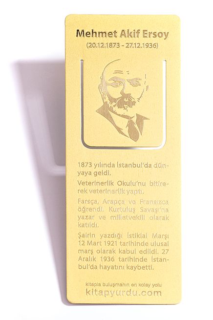 Kıskaçlı Pirinç Kitap Ayracı (Mehmet Akif Ersoy)