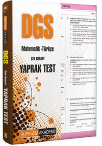 2021 DGS Çek Kopar Yaprak Test Matematik - Türkçe