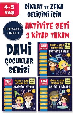 Dahi Çocuklar Aktivite Seti 4-5 Yaş –3 Kitap Takım
