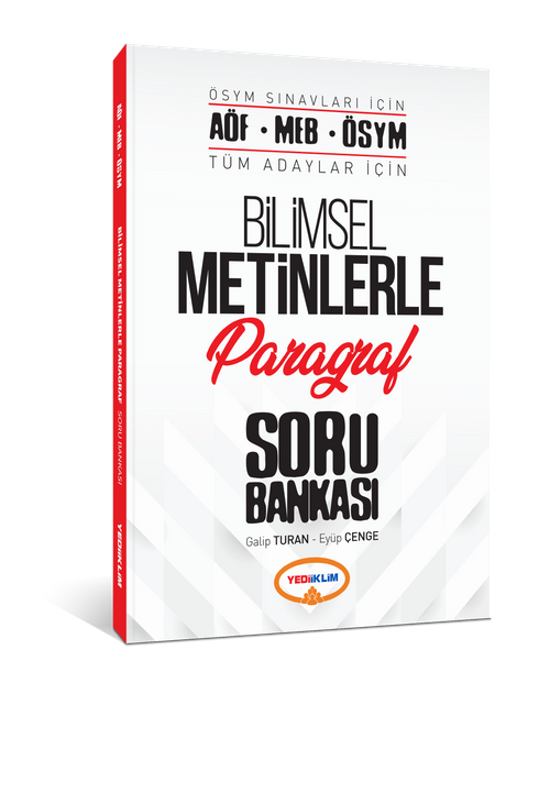 AÖF-MEB-ÖSYM Tüm Adaylar İçin Bilimsel Metinlerle Paragraf Soru Bankası