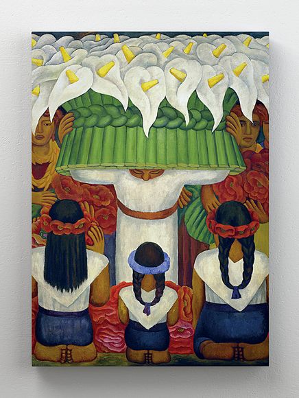 Full Frame Rulo Kanvas - Diego Rivera - Flower Festival Feast of Santa Anita (FF-KT044)