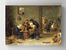 Full Frame Rulo Kanvas - David Teniers the Younger - Two Men playing Cards in the Kitchen of an Inn (FF-KT043)
