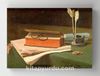 Full Frame Rulo Kanvas - François Bonvin - Still Life with Book, Papers and Inkwell (FF-KT064)