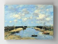 Full Frame Rulo Kanvas - Eugène Boudin - The Entrance to Trouville Harbour (FF-KT055)