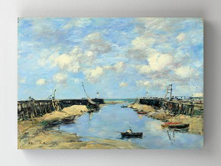 Full Frame Rulo Kanvas - Eugène Boudin - The Entrance to Trouville Harbour (FF-KT055)