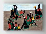 Full Frame Rulo Kanvas - Jacob Lawrence The Migrants Arrived in Great Numbers (FF-KT089)