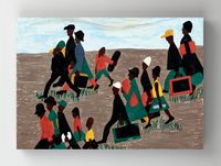 Full Frame Rulo Kanvas - Jacob Lawrence The Migrants Arrived in Great Numbers (FF-KT089)