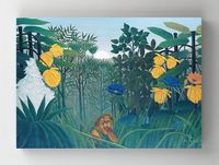 Full Frame Rulo Kanvas - Henri Rousseau - The Repast of the Lion (FF-KT080)