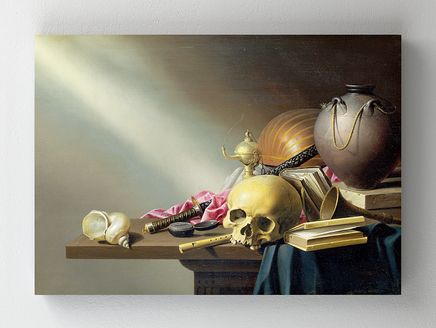 Full Frame Rulo Kanvas - Harmen Steenwyck - Still Life- An Allegory of the Vanities of Human Life (FF-KT075)