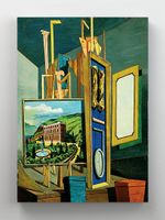 Full Frame Rulo Kanvas - Giorgio de Chirico - Great Metaphysical Interior (FF-KT067)