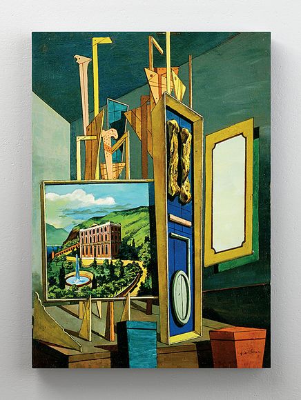 Full Frame Rulo Kanvas - Giorgio de Chirico - Great Metaphysical Interior (FF-KT067)