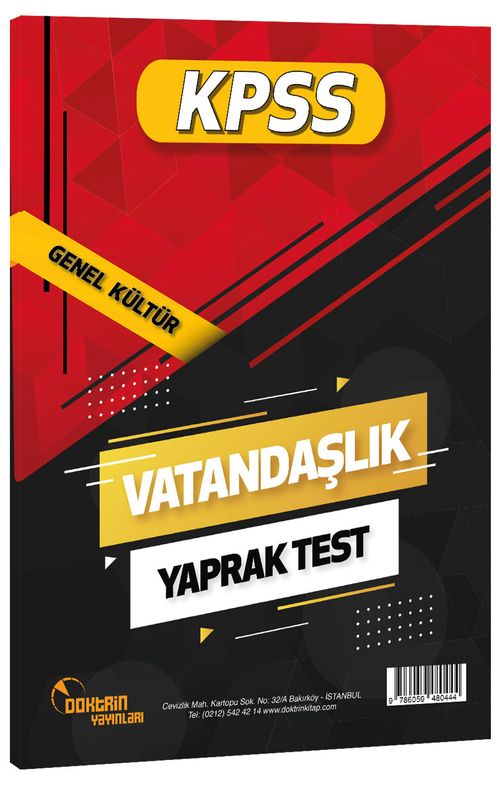 2021 KPSS Vatandaşlık Yaprak Test