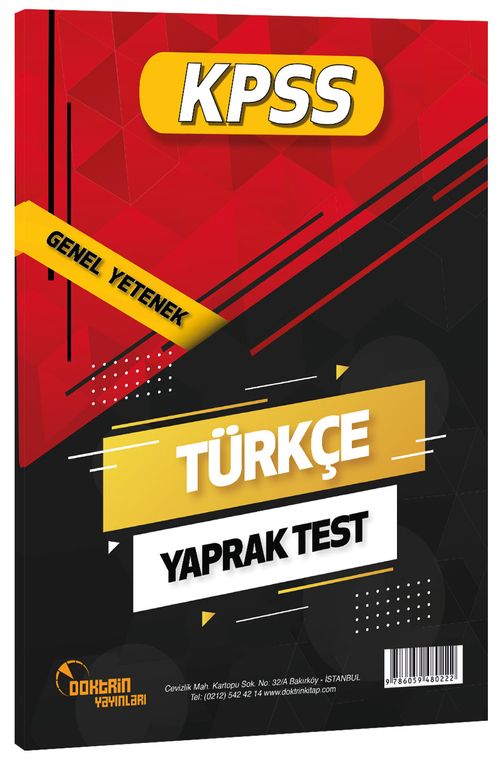 2021 KPSS Türkçe Yaprak Test